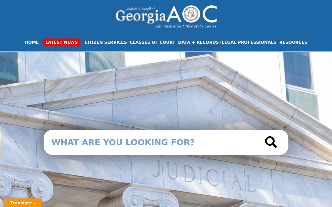 Georgia data hub for Stewart County court records