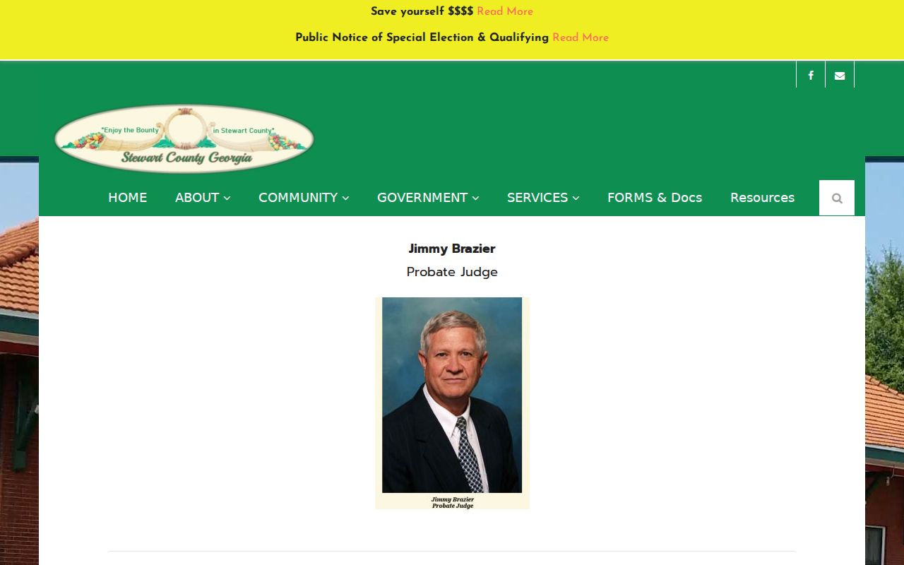 Stewart County court docket information on the official Probate Court page