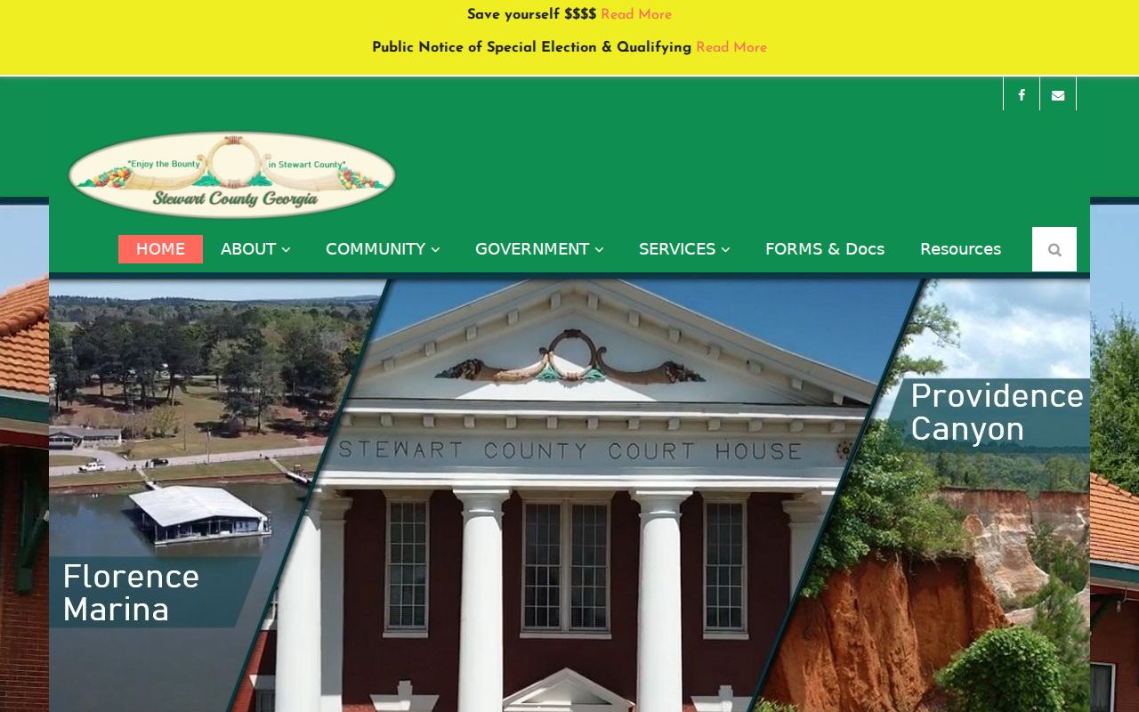 Stewart County court docket access through the official county home page