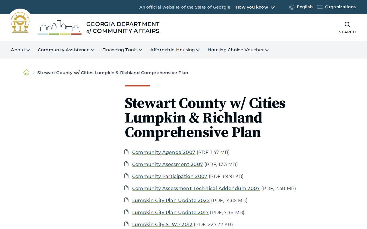 Georgia DCA source for the Richland municipal court docket